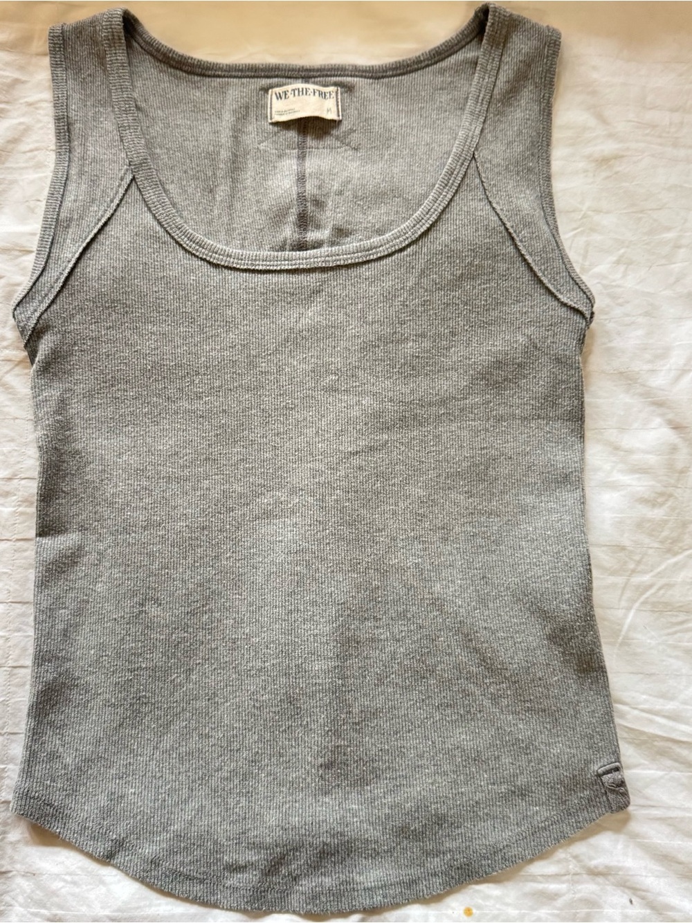 Women’s Free People gray ribbed tank top in size M